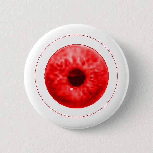 Red Eye Eyeball jGibney The MUSEUM Artist Serie 6 Cm Round Badge (Front)