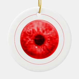 Red Eye Eyeball jGibney The MUSEUM Artist Serie Ceramic Ornament