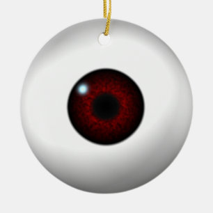 red eye / green eye ceramic tree decoration