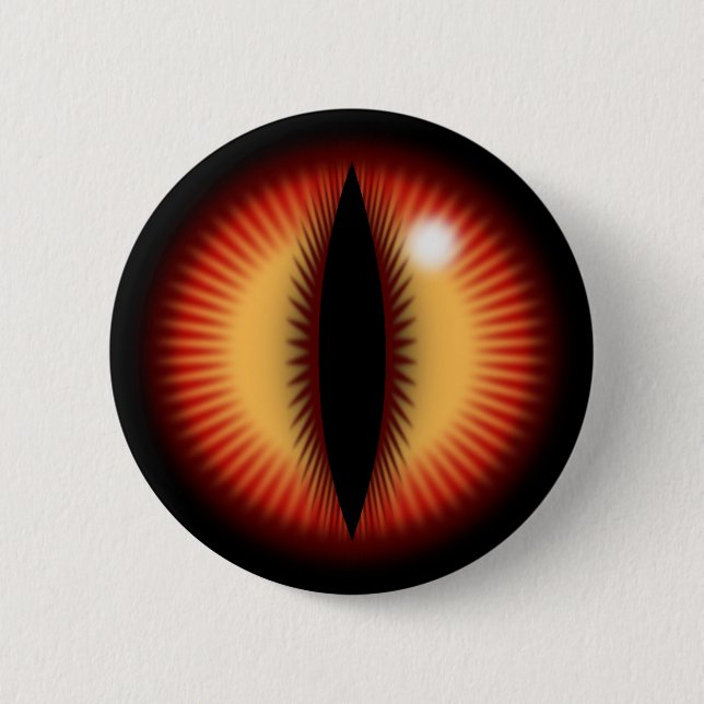 Red eye of a dragon 6 cm round badge (Front)