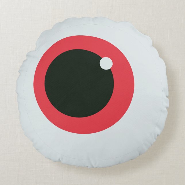 Red Eye Orbit Round Cushion (Front)