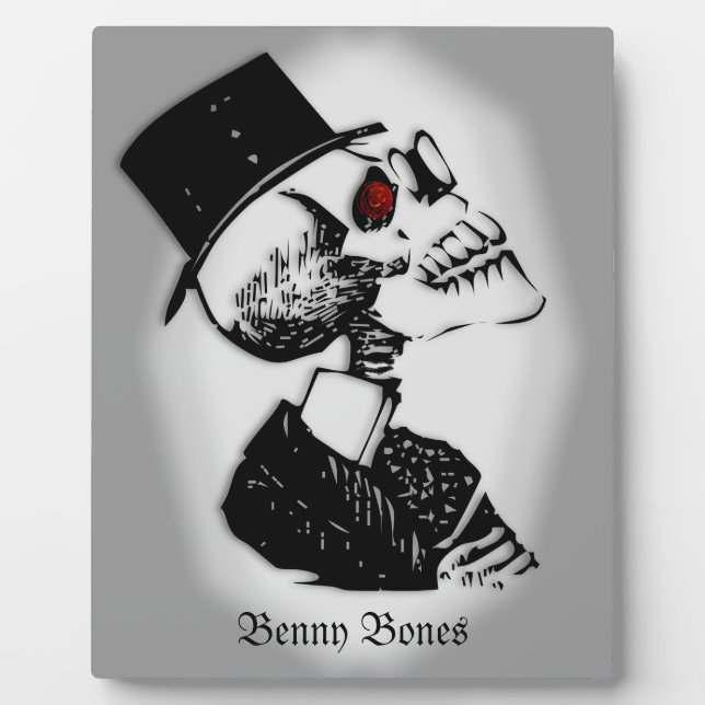 Red Eye Preacher Skeleton Picture Plaque (Front)
