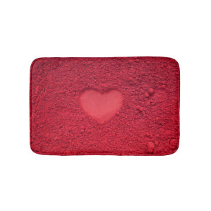 Red Eye Shadow Heart: Matte Cosmetic Texture Bath Mat