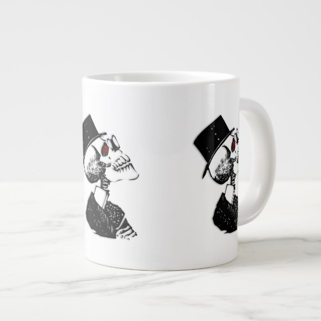 Red Eye Skeleton Large Coffee Mug (Front Right)