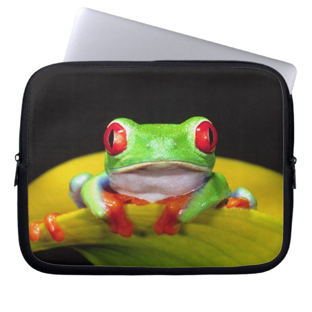 Red Eye Treefrog, Agalychinis callidryas, Native Laptop Sleeve (Front)
