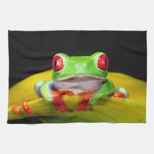 Red Eye Treefrog, Agalychinis callidryas, Native Tea Towel