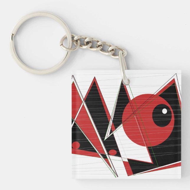 Red Eye Watching Key Ring (Front)