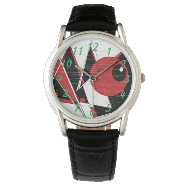 Red Eye Watching Men's Watch (Front)