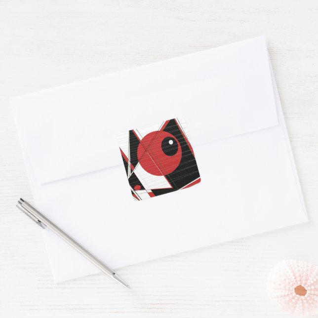 Red Eye Watching Stickers (Envelope)