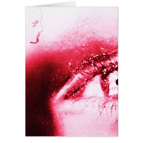 Red Eye With Girl Card