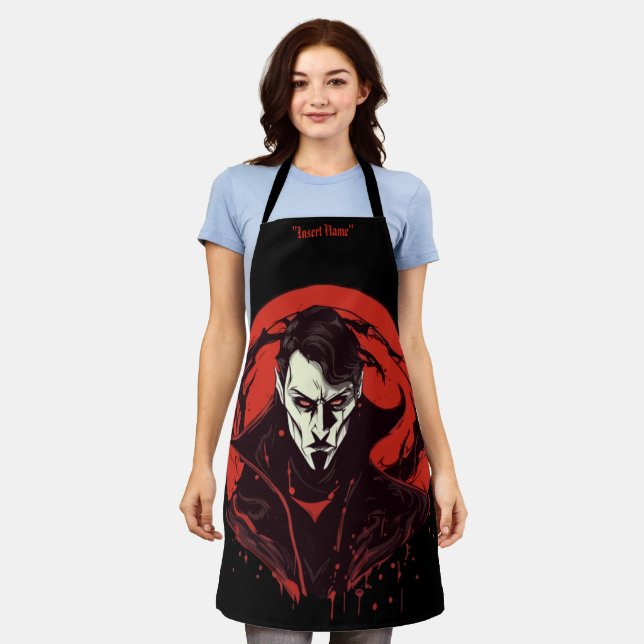 Red-Eyed Horror Apron (Worn)