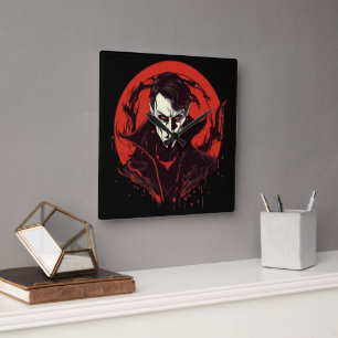 Red-Eyed Horror Square Wall Clock