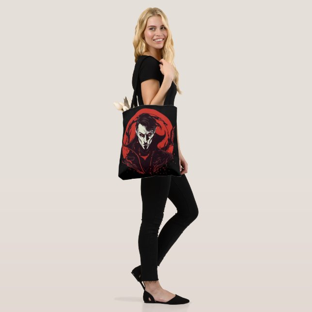 Red-Eyed Horror Tote Bag (On Model)