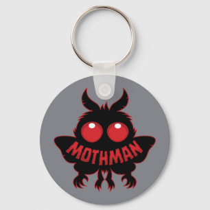 Red-Eyed Mystery Mothman Silhouette Key Ring