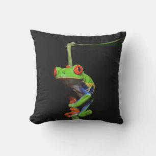 Red Eyed Painted Frog Cushion