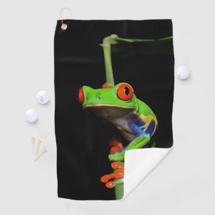 Red Eyed Painted Tree Frog Golf Towel