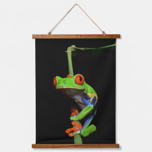 Red Eyed Painted Tree Frog Hanging Tapestry
