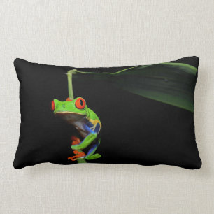 Red Eyed Painted Tree Frog Lumbar Cushion