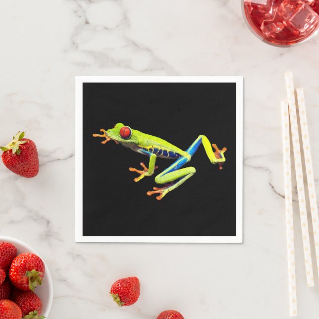 Red Eyed Painted Tree Frog  Napkin (Insitu)