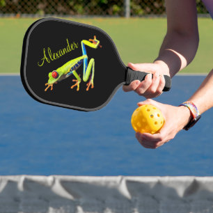 Red Eyed Painted Tree Frog Personal Pickleball Paddle
