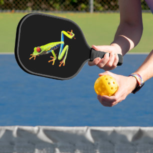 Red Eyed Painted Tree Frog Pickleball Paddle