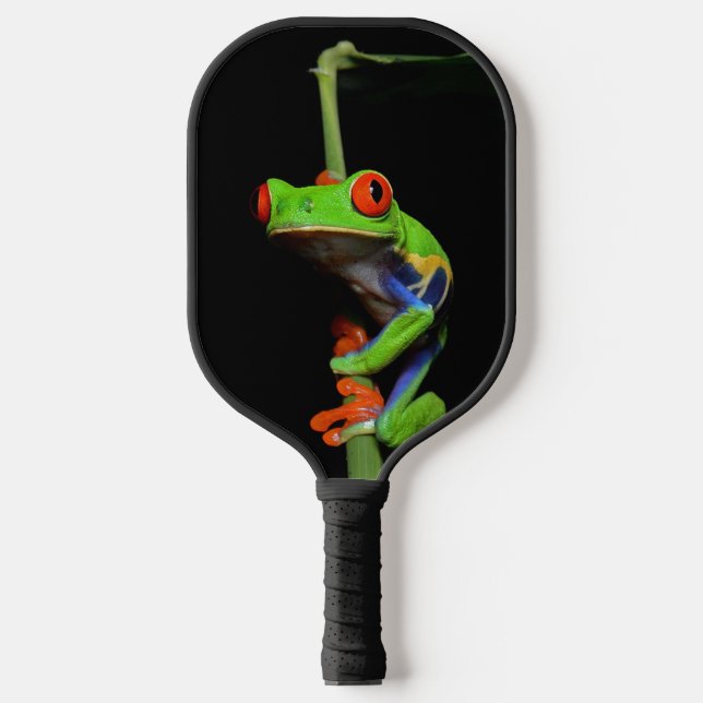 Red Eyed Painted Tree Frog Pickleball Paddle (Front)