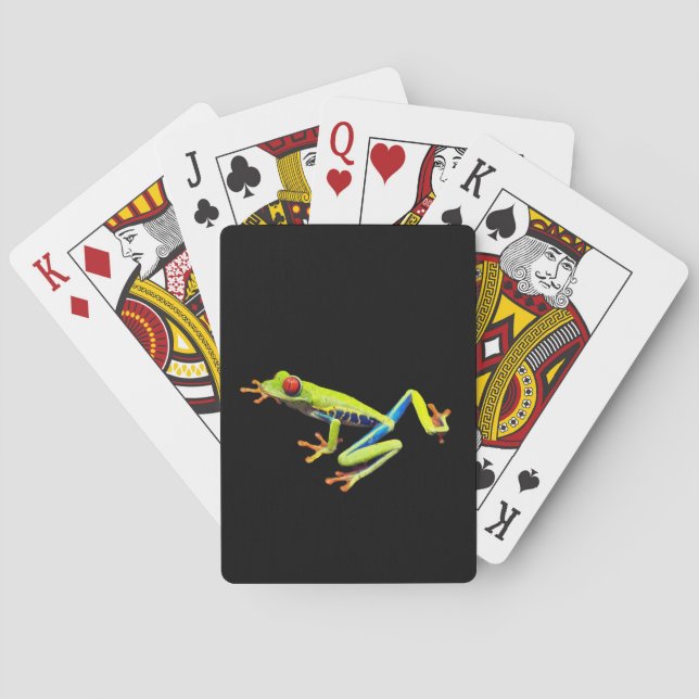 Red Eyed Painted Tree Frog  Playing Cards (Back)