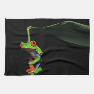 Red Eyed Painted Tree Frog Tea Towel