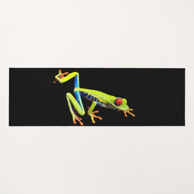 Red Eyed Painted Tree Frog  Yoga Mat (Front (Horizontal))