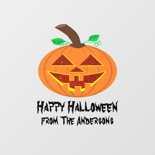 Red Eyed Pumpkin Window Cling
