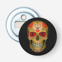 Red  Eyed Sugar Skull  Magnetic Bottle Openers