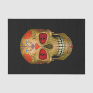 Red  Eyed Sugar Skull Zombie  Tissue Paper