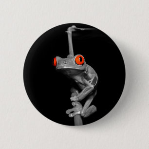 Red Eyed Tree Frog 6 Cm Round Badge