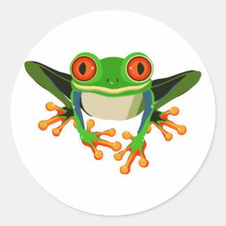 Red Eyed Tree Frog Classic Round Sticker