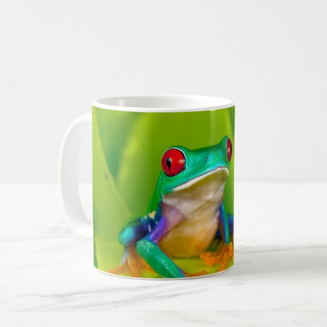 Red-eyed tree frog, Costa Rica Coffee Mug (Front Left)