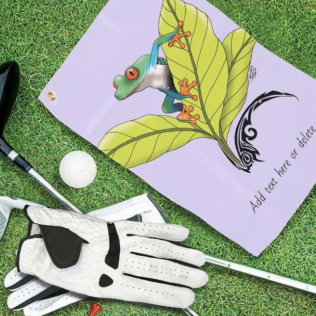 Red Eyed Tree Frog Golf Towel (Creator Uploaded)