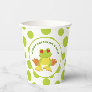 Red Eyed Tree Frog Hoppy Valentine's Day Paper Cups
