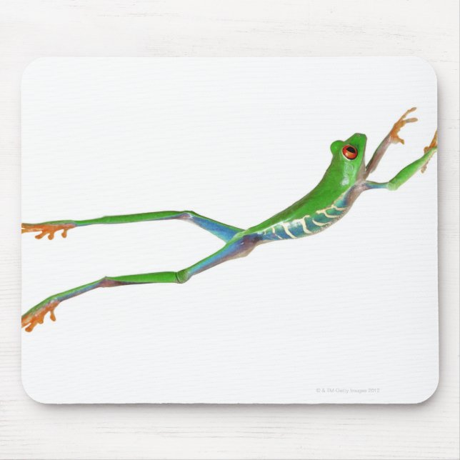 Red eyed tree frog jumping mouse pad (Front)