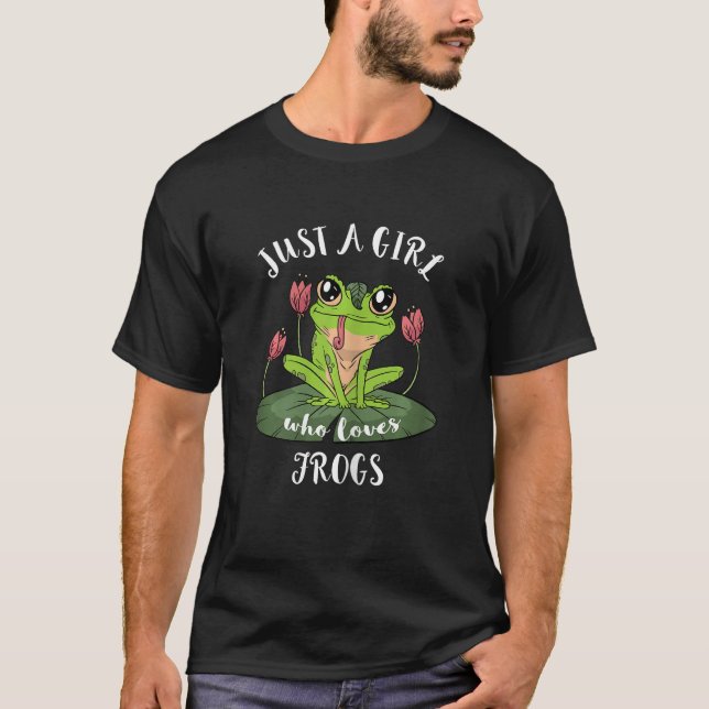 Red Eyed Tree Frog Just A Girl Who Love Rainforest T-Shirt (Front)