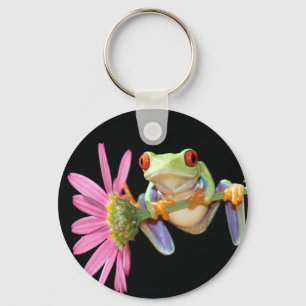 red eyed tree frog key ring