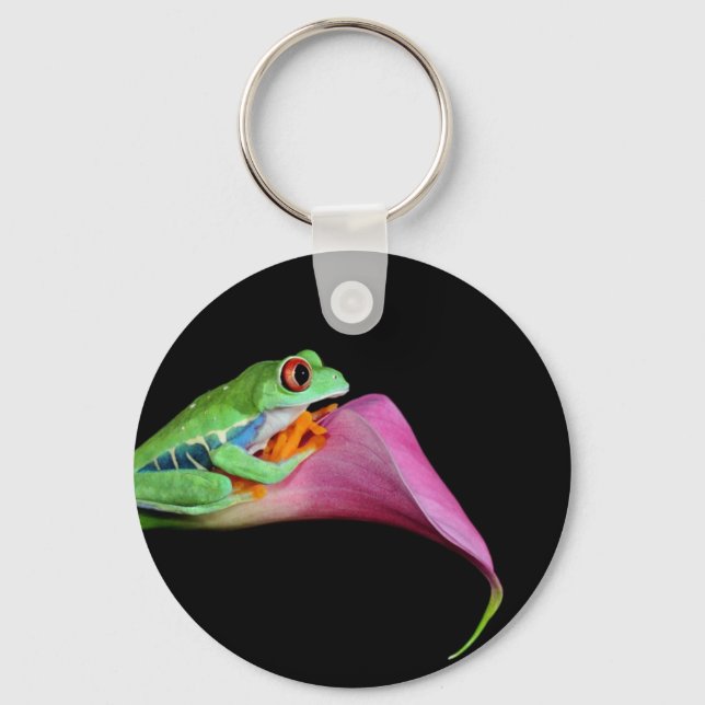 red eyed tree frog key ring (Front)