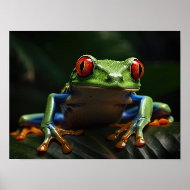 Red eyed tree frog poster (Front)