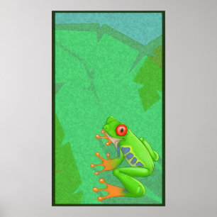 Red Eyed Tree frog Poster