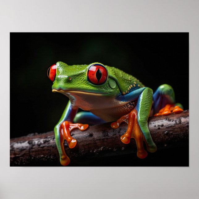 Red eyed tree frog poster (Front)