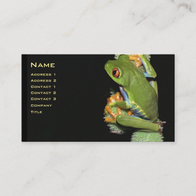 Red-eyed Tree Frog Profile Card - Customised (Front)