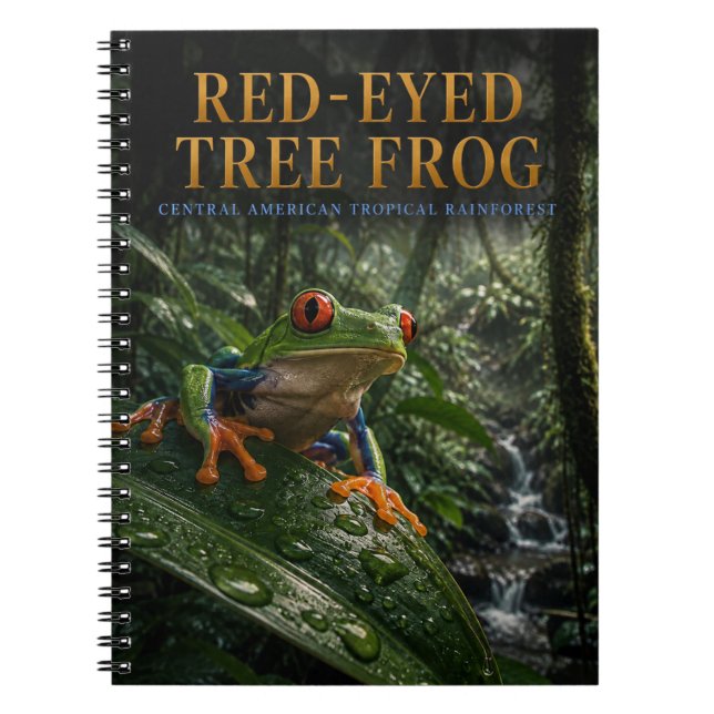 Red-Eyed Tree Frog Rainforest ANIMALS Notebook (Front)
