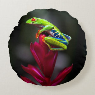 Red-eyed Tree Frog Round Cushion