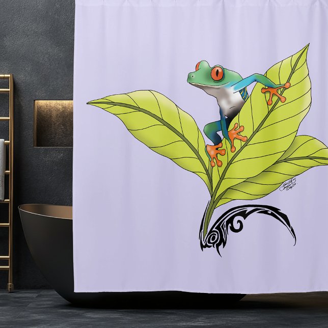 Red Eyed Tree Frog Shower Curtain (Creator Uploaded)