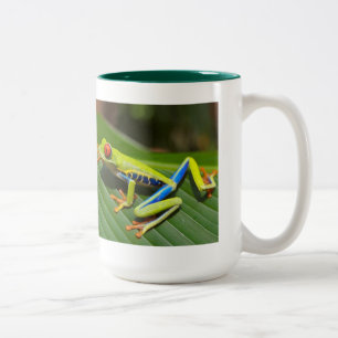 Red eyed tree frog Two-Tone coffee mug