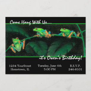 Red-Eyed Tree Frogs Invitation